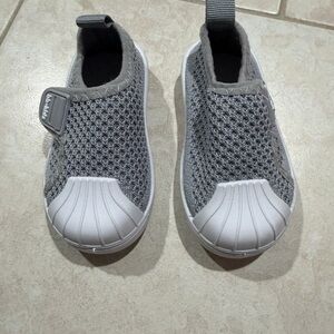 Gray Kids Slip-On Sneakers